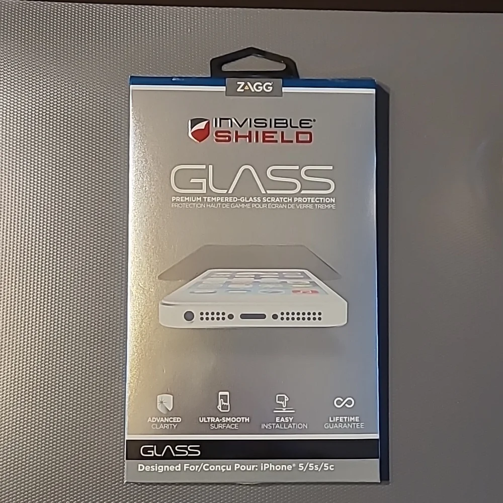 ZAGG INVISIBLE SHIELD GLASS SCREEN PROTECTION FOR iPHONE 5/5s/5c